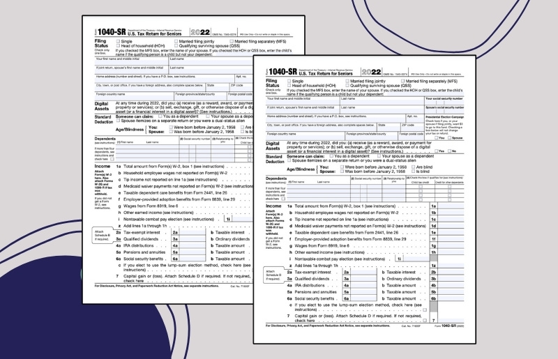 Printable 1040-SR Tax Form for 2023